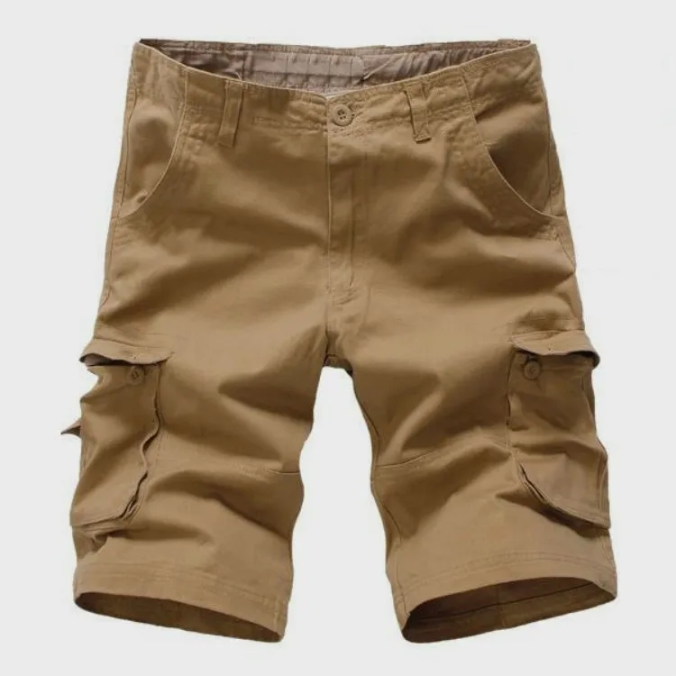 Подходят талии 76-117 см плюс Размеры шорты-карго Для мужчин шорты хлопок мульти карман летние уличные Пеший Туризм короткие штаны