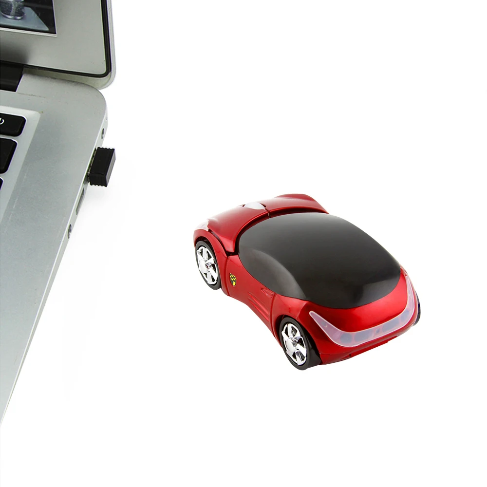 CHUYI Mini Wireless Sports Car Mouse Optical Computer Ergonomic Gaming Mouse Wireless Mice For Xiaomi Laptop Notebook Gamer Gift