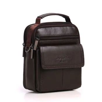 

YIANG Men's Shoulder Cross Body Bags High Quality Genuine Leather Bags Small Mini Handbags Fashion Messenger Bag Business Casual
