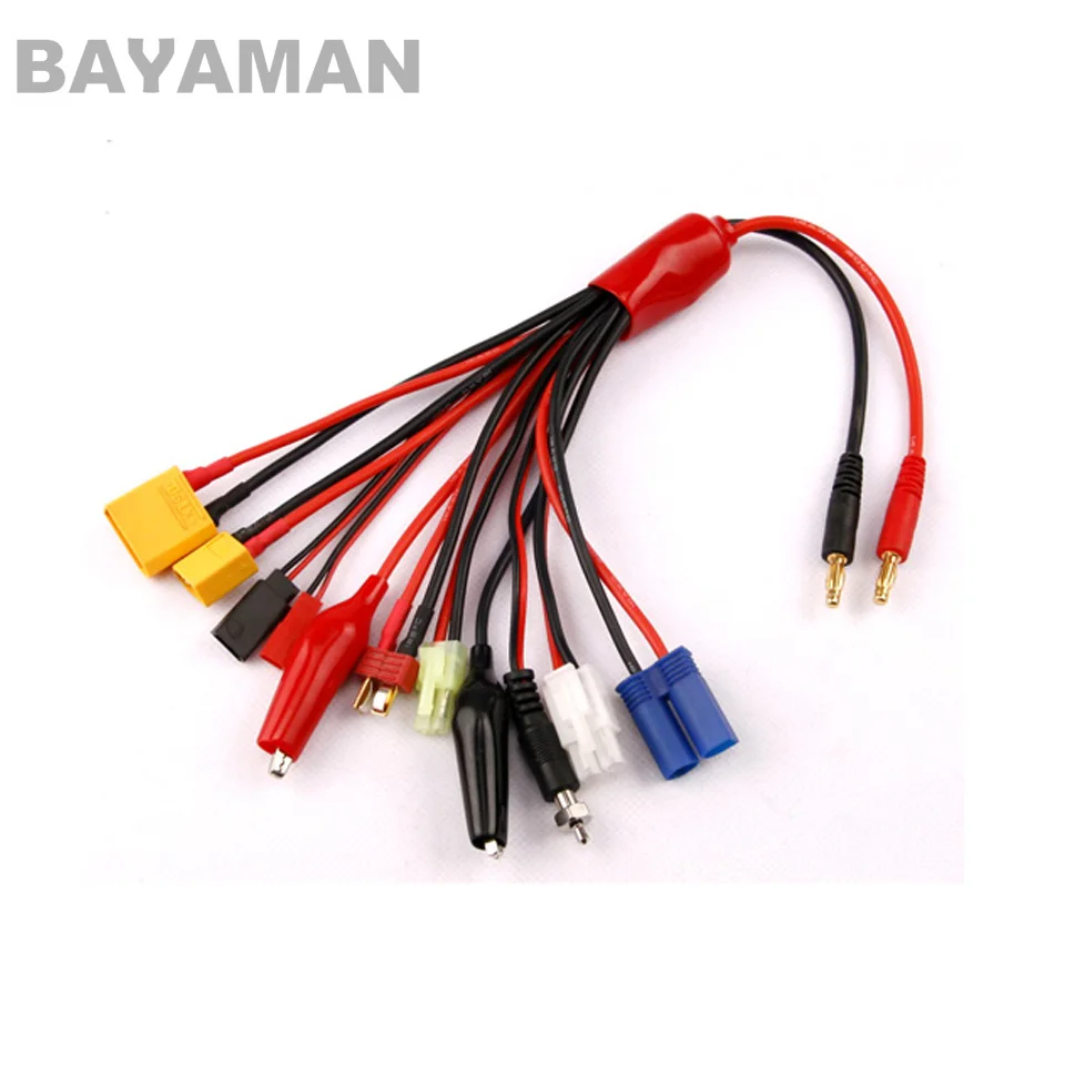 

1pc 10 in 1 Lipo Battery Multi Charger Plug Convert Cable Transfer Line XT60 XT90 EC5 JST JR Futuba RC Accessories