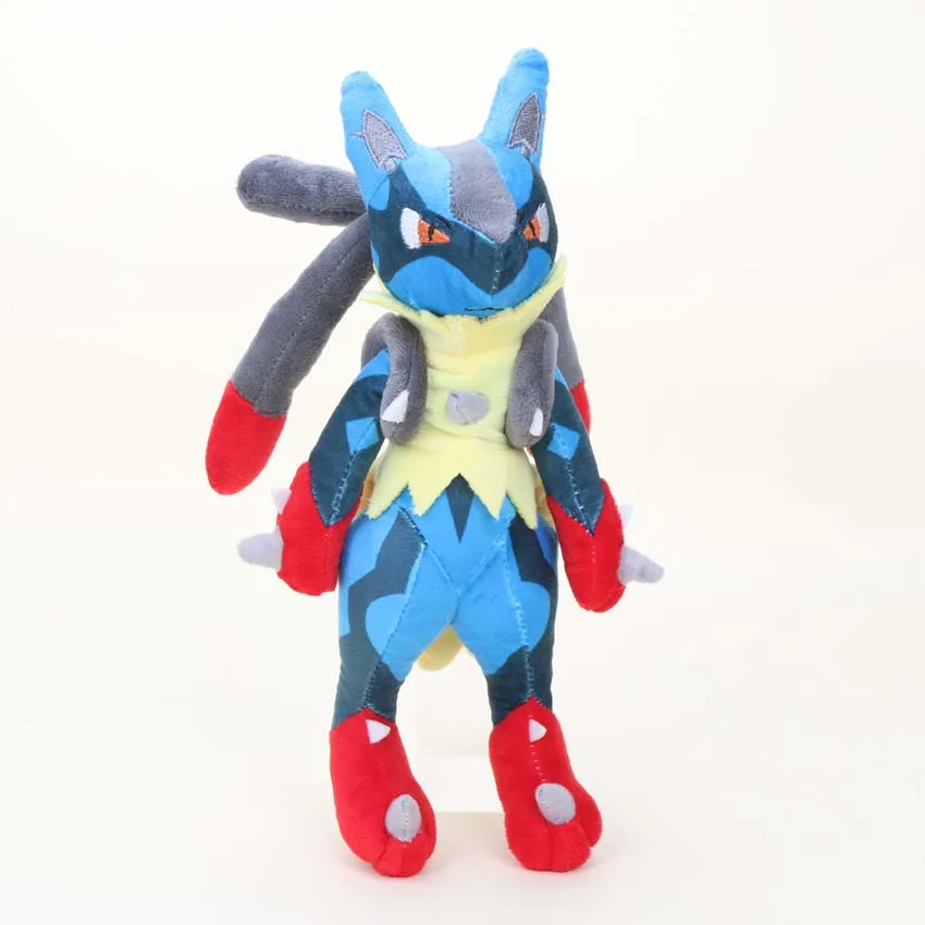 

28cm Doll Center Mega Lucario X Y Plush Toy Soft Stuffed Anime Doll High Quality Baby Toy Christmas Gift For Children