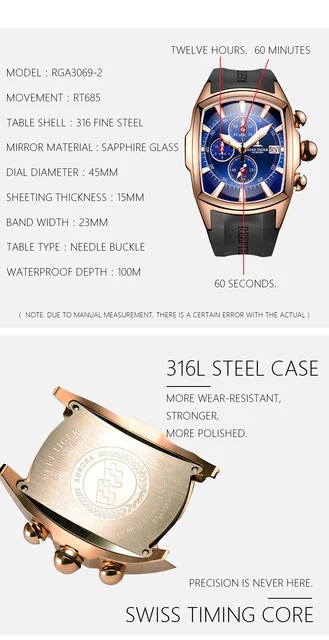 Reef Tiger RT Big Sport zegarki z datą gumowy pasek stalowy niebieski zegarek męski chronograf zegarki wodoodporne RGA3069-T tanie i dobre opinie 29cm QUARTZ 5Bar Klamra CN (pochodzenie) STAINLESS STEEL 14mm Szafirowe Kwarcowe Zegarki Na Rękę Papier RUBBER 47mm RGA3069-T-YL Reef Tiger RT Big Sport zegarki z datą gumowy pasek stalowy niebieski zegarek męski chronograf zegarki wodoodporne RGA3069-T tanie i dobre opinie 29cm QUARTZ 5Bar Klamra CN (pochodzenie) STAINLESS STEEL 14mm Szafirowe Kwarcowe Zegarki Na Rękę Papier RUBBER 47mm RGA3069-T-YL