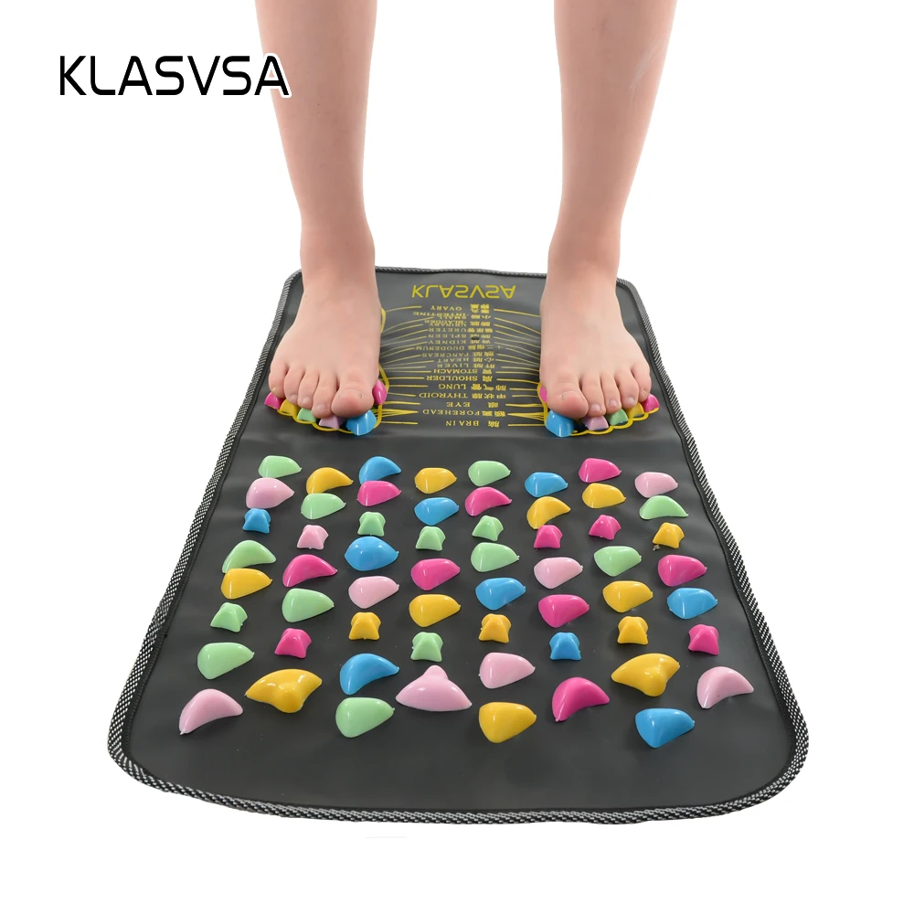KLASVSA الصينية التفكير المشي ستون الألم تخفيف مُدلك لرجل القدم حصيرة الرعاية الصحية العلاج بالابر