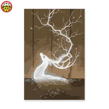 Душа олень король украшение живопись цифровая масляная живопись абстрактный Бог сила богатый и благоприятный мир