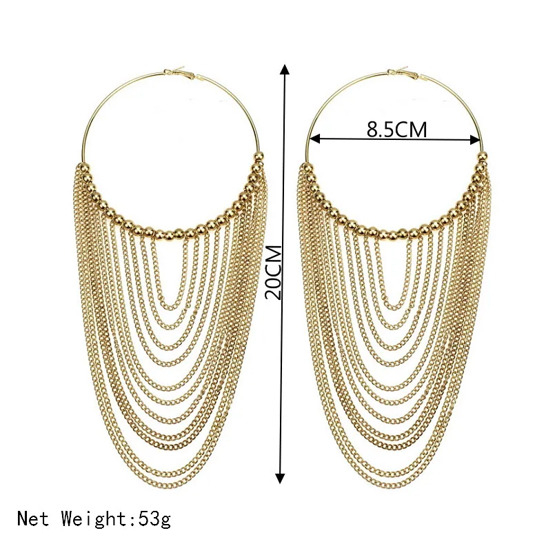 MANILAI-Fashion-Circular-Metal-Long-Tassel-Earrings-For-Women-Indian-Jewelry-Chain-Dangle-Earrings-Gold-Color (2)