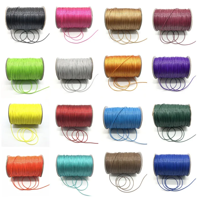 10 Meter/Lot 1.0mm Waxed Cord Thread String Strap Necklace Rope Bead