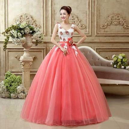 En existencia Vestidos De quinceañera baratos Vestidos De 15 Anos tul con perlas 3D flores rubor Rosa dulce Vestido 16 Vestidos debutante|debutante gown|pink 16pink sweet 16 dresses - AliExpress