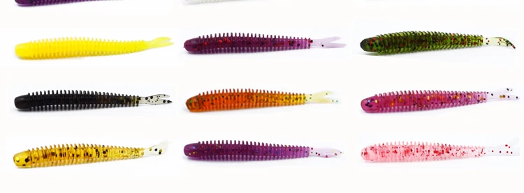 Soft Fishing Lures Split Tail Sandworms 5.8cm 1g 10pcs Swimbait  Soft Bait Shad Carp Fly Fishing Tackle (8)
