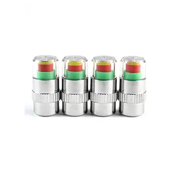 

4 Pcs Car Tire Pressure Monitor Valve Stem Caps Sensor Indicator