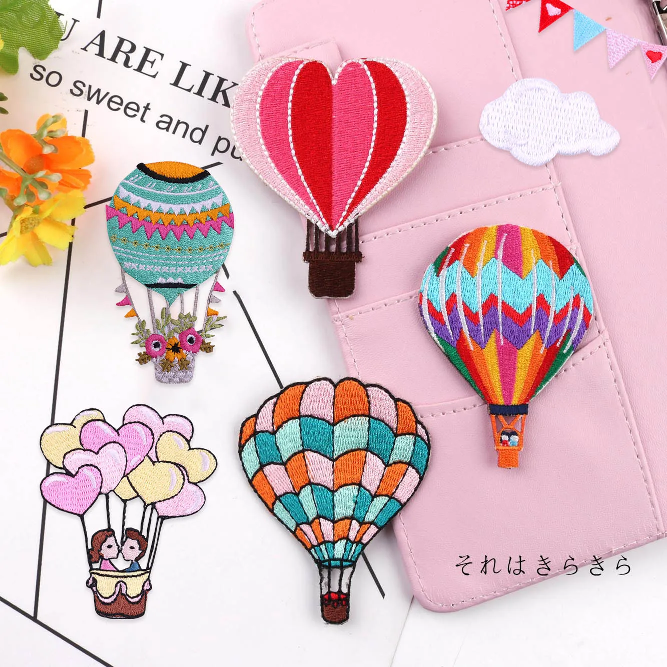 

Hot Air Balloon Embroidery Cloth Paste Personality Hand Paste Fashion Clothes Broken Caves DIY Repair Ding Paste
