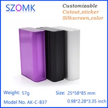 1 piece 85x58x25mm Aluminium electronics pcb box cabinet szomk aluminum enclosures
