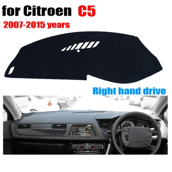 

Car dashboard cover mat for Citroen C5 2007-2015 years Right hand drive dashmat pad dash covers dashboard accessories