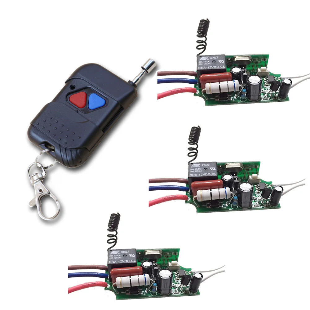 

Most Simple Wiring New AC220V 1CH Relay Smart Home RF Remote Control Switch System 1X Transmitter + 3 X Receiver Hot Sale