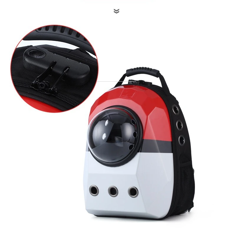 Pokemon Space Capsule Pet Cat Рюкзак с пузырьковым окошком для котенка, щенка, чихуахуа, маленькая переносная сумка для собак, уличная дорожная сумка YHB04