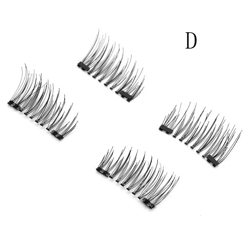 Двойной магнит Горячая Ультратонкий 0.2 мм Магнитная ресницы 3D Многоразовые Накладные Магнит ресницы расширение Поддельные ресницы - Длина: CT42-2
