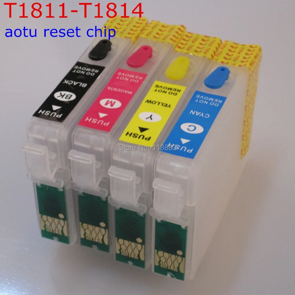 

T1811 Refillable ink cartridge for EPSON XP30/XP102/XP202/XP205/XP302/XP305/XP402/XP405/XP215/XP312/ XP415 printer Auto reset