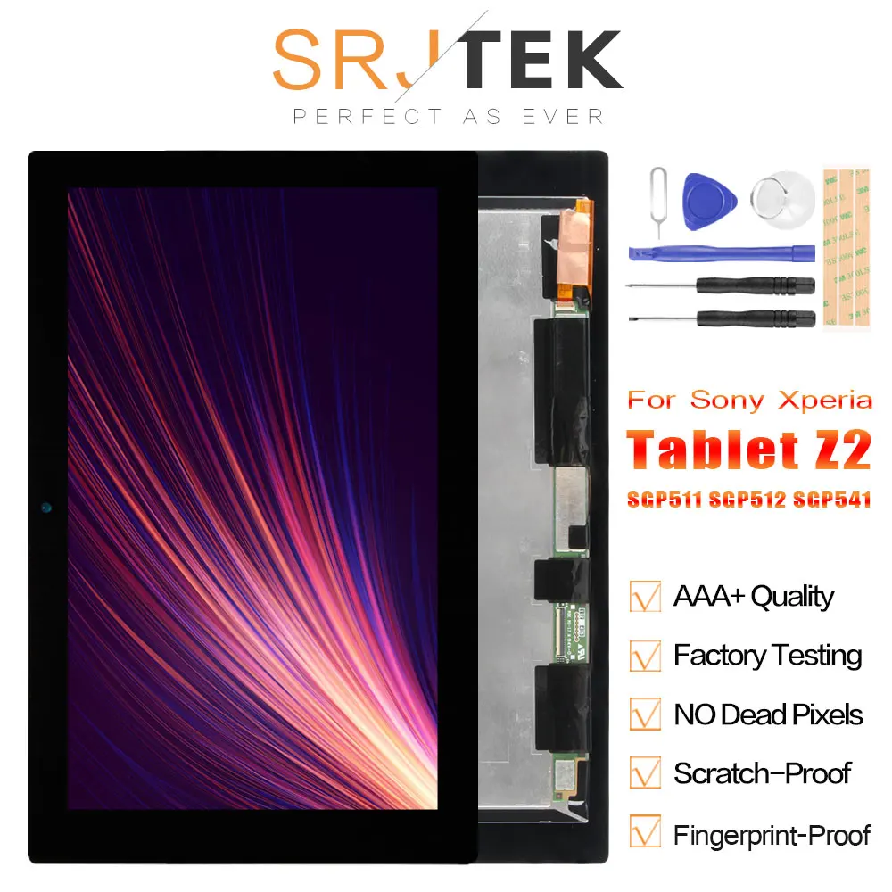 ЖК дисплей SRJTEK Tablet Z2 для Sony Xperia SGP521 с сенсорным дигитайзером сменный матричный