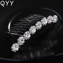 QYY модные расчески для волос со стразами заколки для волос женские свадебные аксессуары для волос хрустальные свадебные головные уборы для женщин
