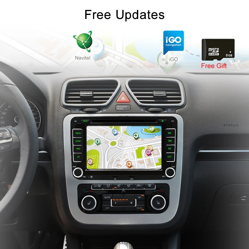 Best Junsun 7" car radio 2 din radio car car DVD  For Seat Leon 2 2005 2006 2007 2008 2009 2010 2011 GPS Navigation car audio  stereo 2