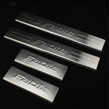 

Car Styling Scuff plate stainless steel door sill car accessories for Skoda fabia 2008 2009 2010 2011 2012 2013 2014 2015