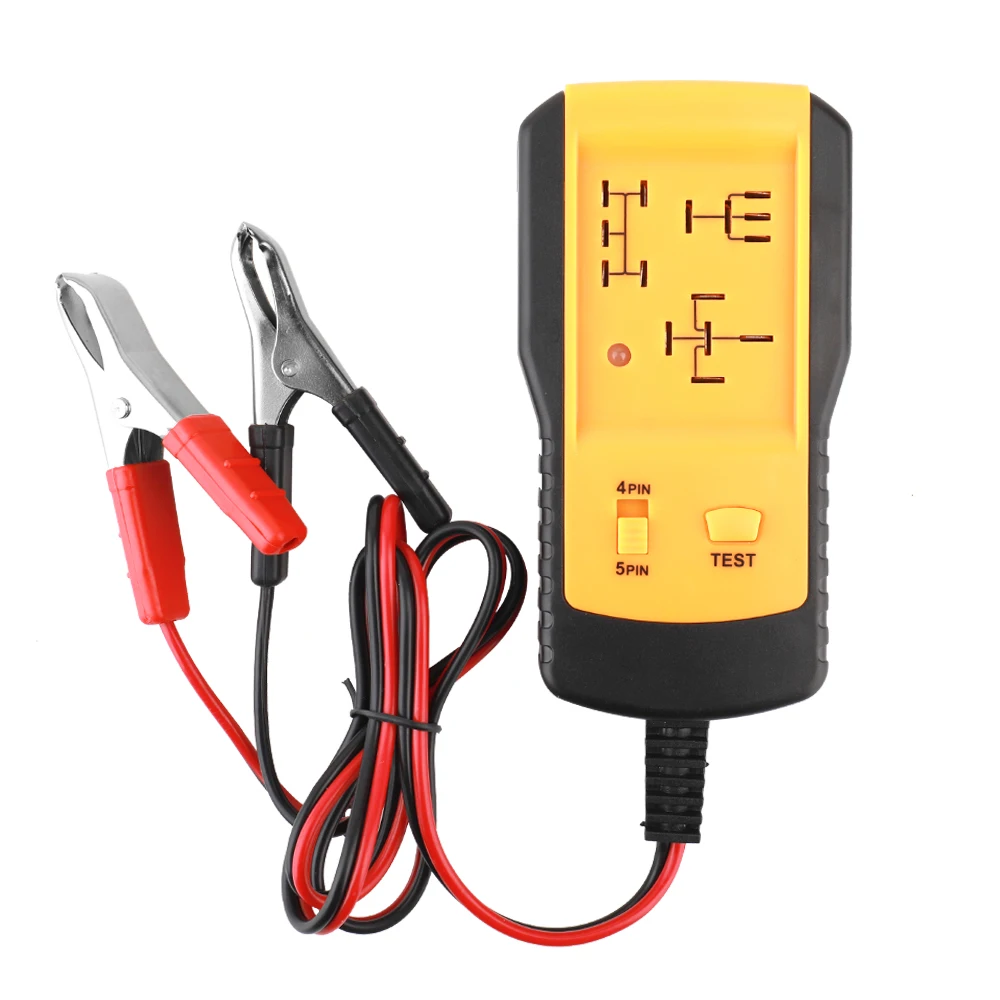 

Yellow Universal 12V Automotive Relay Tester Relay Testing Device Car Battery Detector Accurate Diagnostic Meter