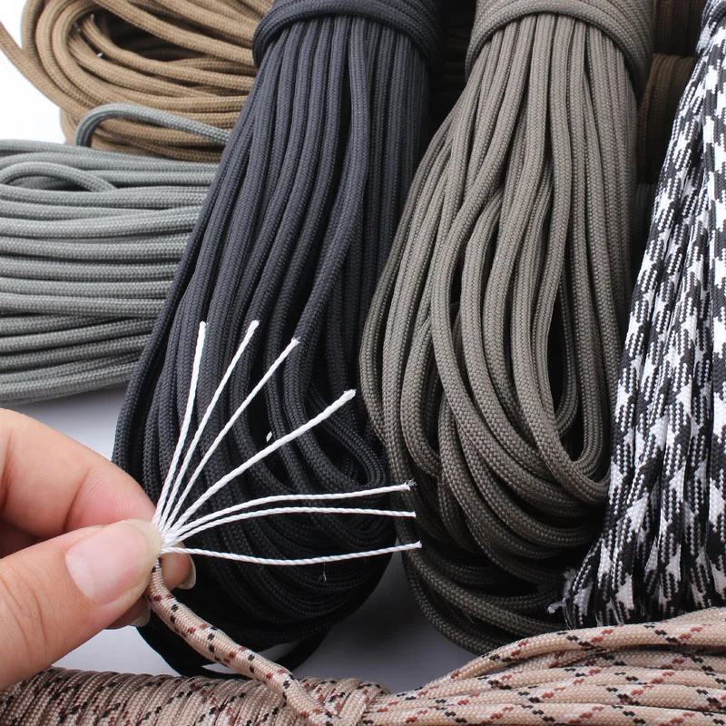 GEGEDA Paracord 550 Parachute Cord Lanyard Rope Type III 100FT Camping  Survival Equipment - AliExpress