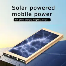 Логотип на заказ, 30000 мА/ч, солнечный внешний аккумулятор, светодиодный светильник, внешний аккумулятор, зарядное устройство для iPhone, Xiaomi, samsung, huawei