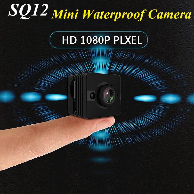 SQ12 HD 1080P Mini Camera Night Vision Wide Angle lens Waterproof Mini