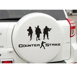 10 x Лидер продаж Дизайн стайлинга автомобилей CS игры Counter Strike автомобилей всего тела запасное колесо наклейки Творческий узор виниловые