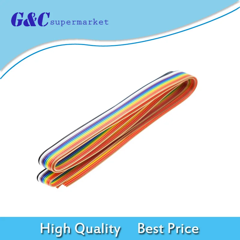 

1.27mm Spacing Pitch10 WAY 10P Flat Color Rainbow Ribbon Cable Wiring Wire