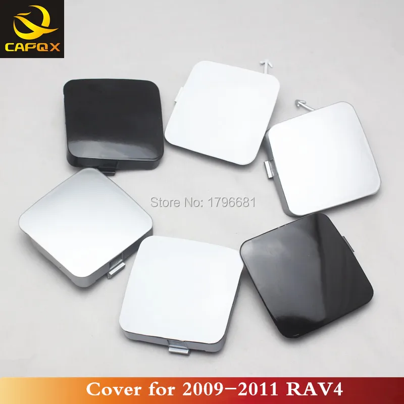 

CAPQX 2PCS front bumper hole Cover Cap OEM#53285-0R906/53286-0R906 FOR TOYOTA RAV4 2009 2010 2011 TOW BRKT COVER Right & Left