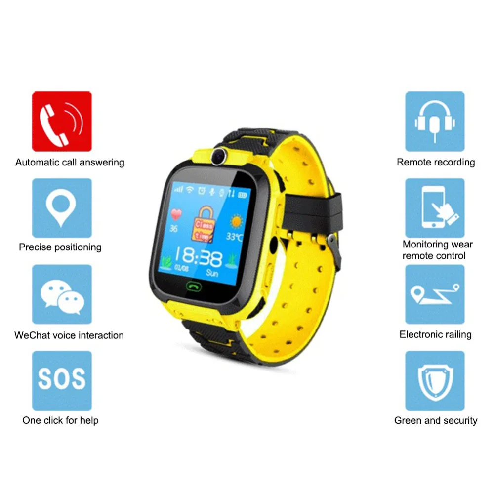  Mode Kinder Smart Uhr mit GPS GSM Touchscreen SOS Kinder Smartwatch für Android iOS Telefon Alarm U