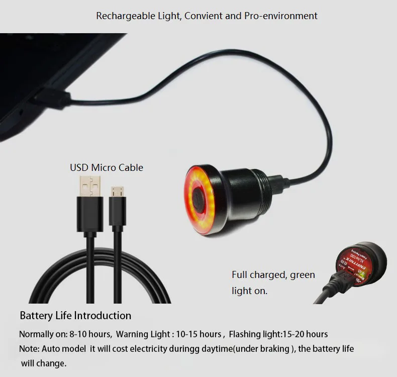 Enfitnix умный задний велосипедный светильник Luz Bicicleta XLite 100 задний светильник Авто старт/стоп торможение зондирование светодиодный светильник Водонепроницаемый IPX6