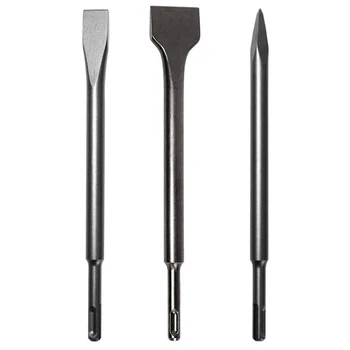 

Chisel Set 3-Piece Sds-Plus:Spade Chisel ,Flat Chisel ,Point Chisel/Universally Applicable