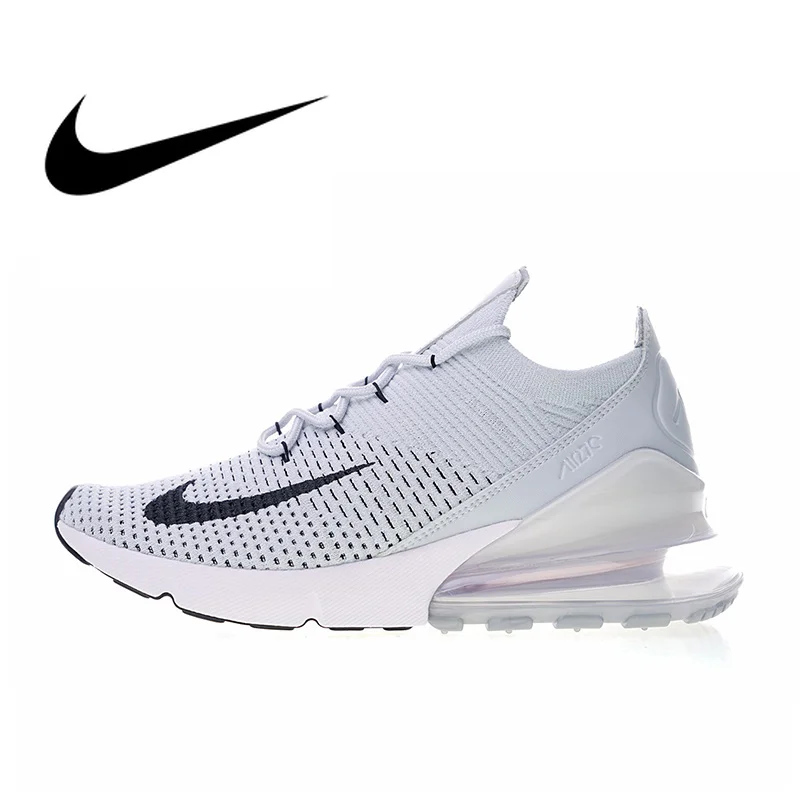 

Authentic Nike Air Max 270 Flyknit Men's Comfortable Running Shoes Outdoor Sneakers Good Quality 2018 New Arrival AO1023-003