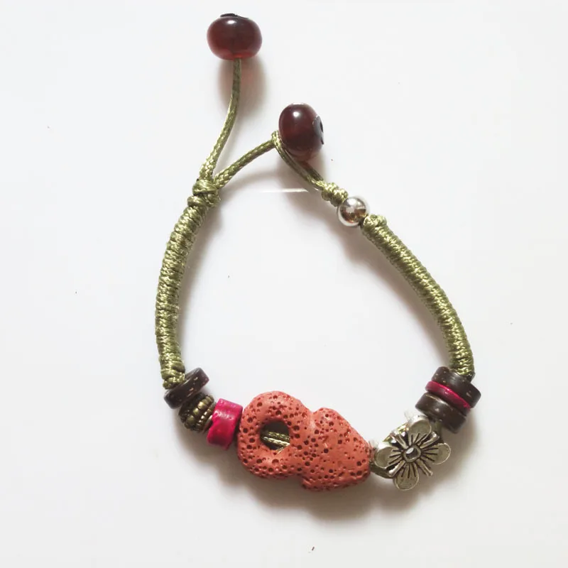 

Handwork Bohemian style natural lava stone bracelets Colourful Stone Bracelet twenty one pilots sieraden