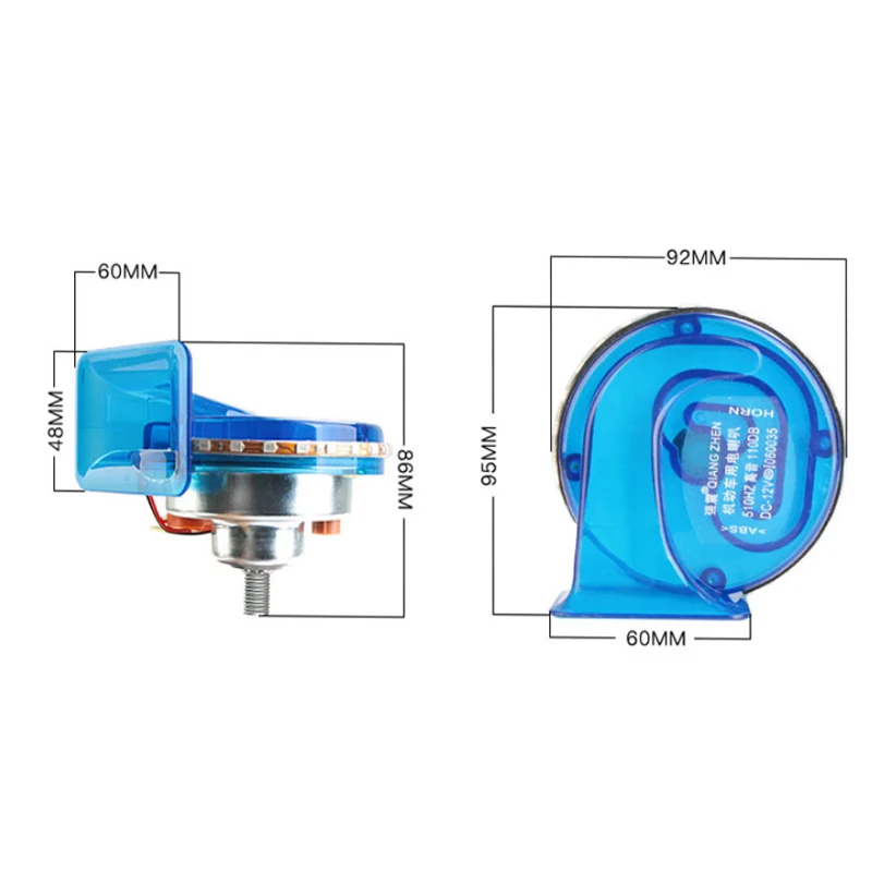 Громкий Рог авто мотоцикл громкоговоритель 12 в 115 дБ высокий звуковой сигнал с цветными огнями водонепроницаемый универсальный