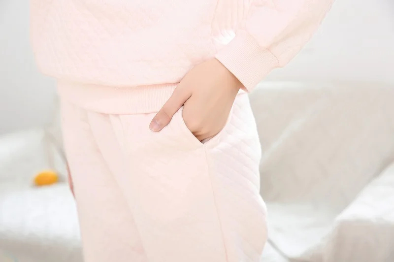 thick cotton winter pajamas sets pullover (2)