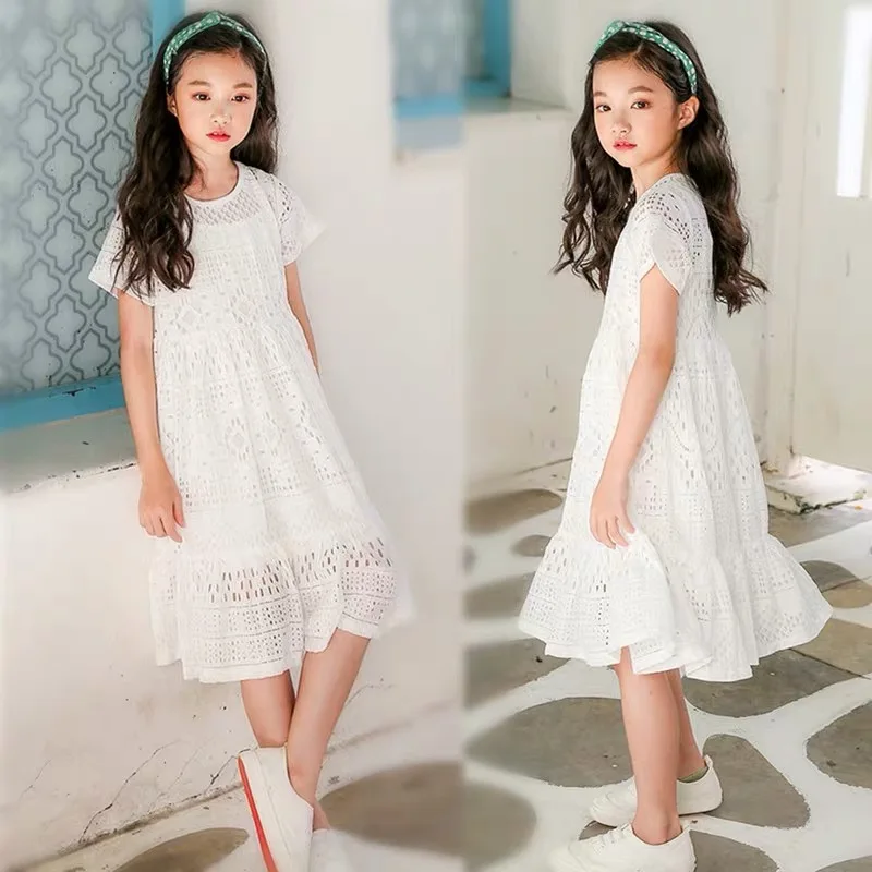 girls white summer dress