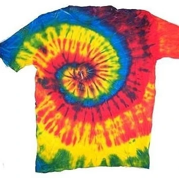 ADULT MEDIUM SLIM FIT RAINBOW COLORED TIE DYE TEE SHIRT #2 mens womens SWIRL NEW (1)