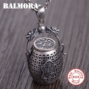 

BALMORA Real 925 Sterling Silver Open Pendants for Women Men Gift Thai Silver Individuality Fashion Jewelry Without a Chain