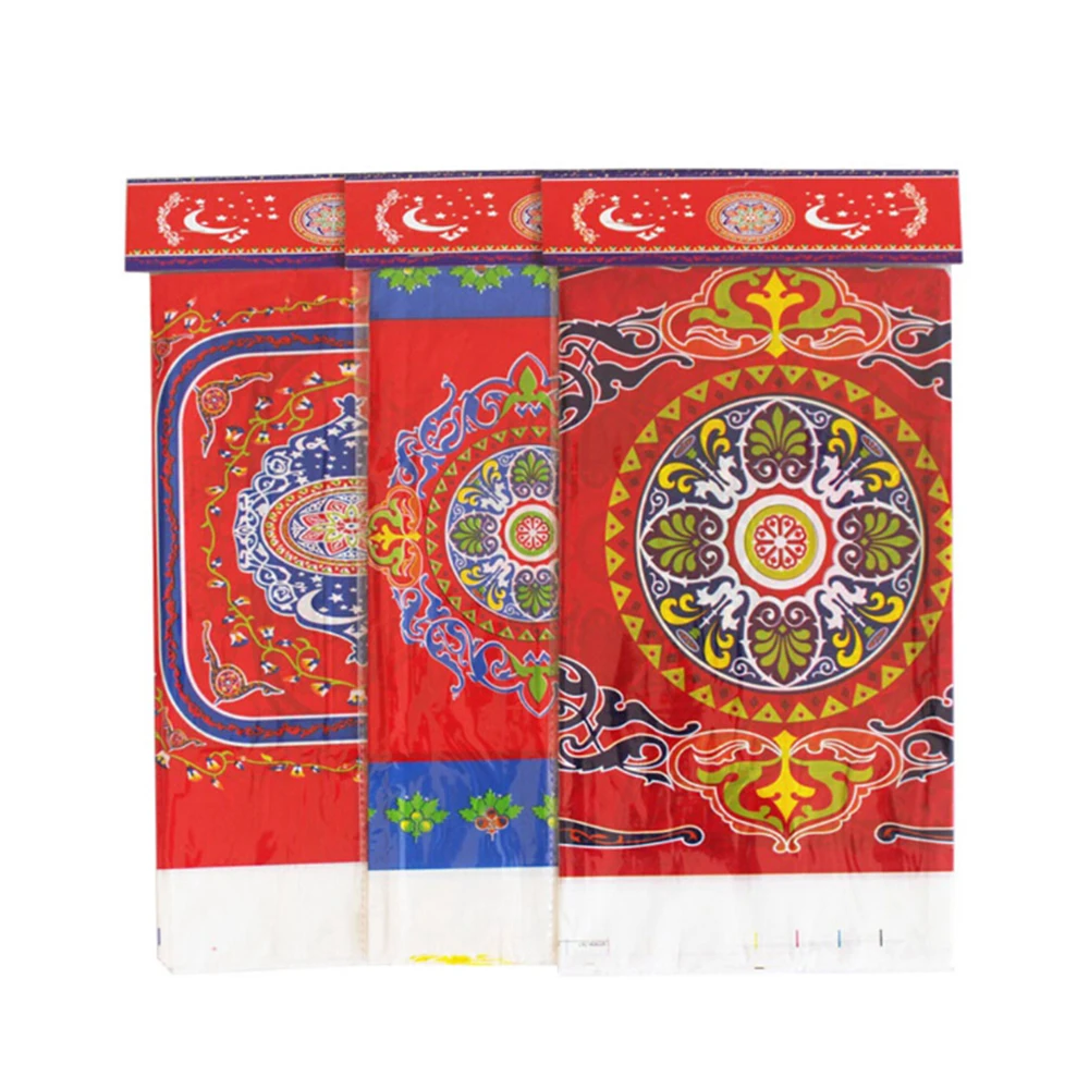 2019 New PE Plastic Print Tablecloth Eid Mubarak Meal Islamic Ramadan Place Decoration | Дом и сад