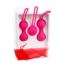 3pc Vagina Exercise and Vagina Vibrator Adult Women Telescopic Swing Kegel Exercise Weight Silicone Ben Wa Kegel Balls for Women