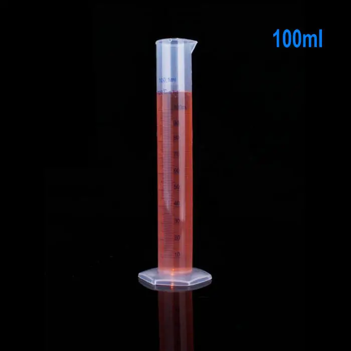 10pcs/lot 100ml Graduated Laboratory Lab Test Measuring Cylinder