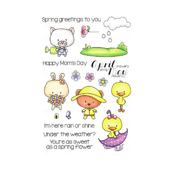 

Spring Animals Clear Silicone Stamp DIY Scrapbooking Card Album Making Background Craft Handmade Decoration Template New 2019