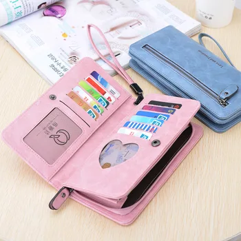 

052218 new hot women long zipper wallet lady clutch purse cell phone bag