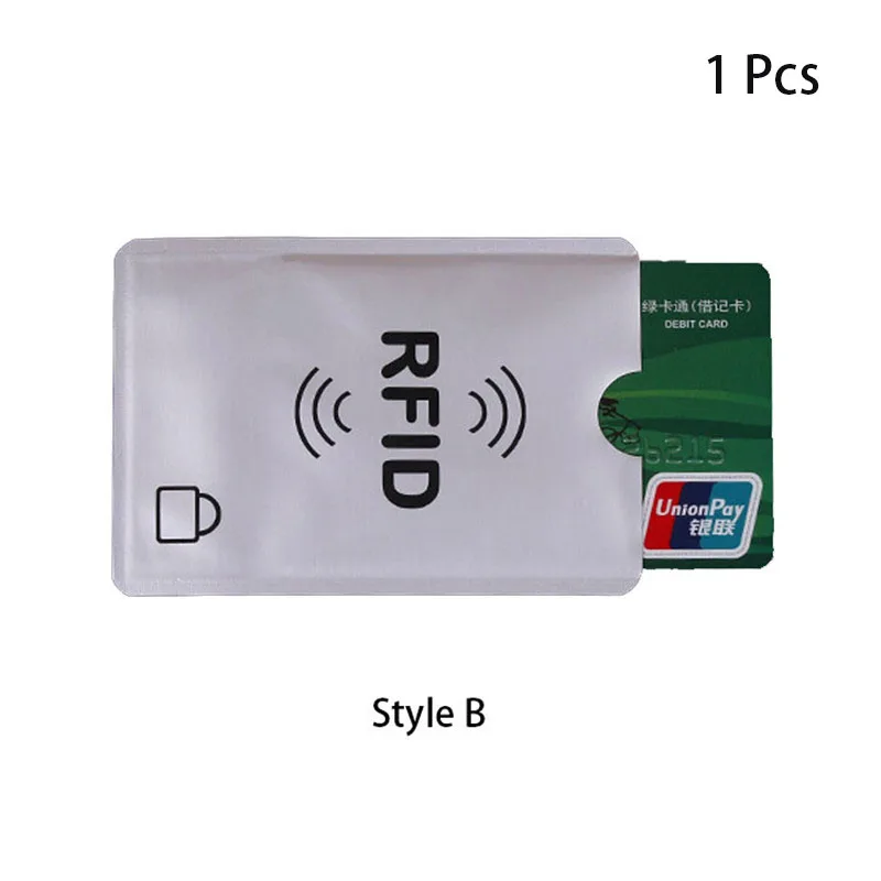 5 шт. Rfid Защитный металлический кредитный держатель для карт для мужчин и женщин, бизнес чехол для ID карт, Анти Rfid Блокировка, считыватель, блокировка, NFC покрытие для автобусных карт - Цвет: B-1 Pcs