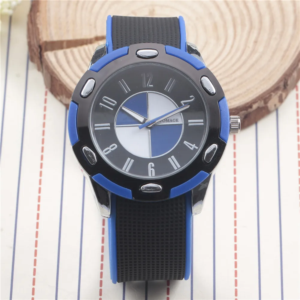 Бренд Модные Повседневные кварцевые часы мужские силиконовые спортивные военные часы мужские часы наручные часы синий