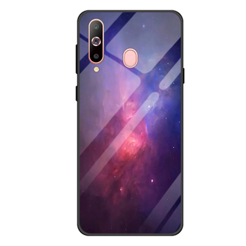 Для samsung galaxy A60 A6060 Дело Звездное небо закаленное Стекло+ края из ТПУ тонкий твердый переплет SM-A6060 6," чехол-бампер для телефона