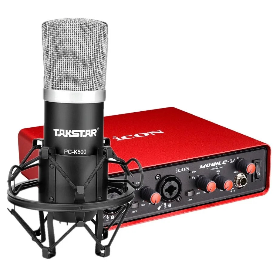 TakstarPCK500condensermicrophonewithICONMobileUsoundcardfor